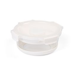 Progressive SnapLock 5.8 cups Clear/White Food Storage Container Set 1 pk
