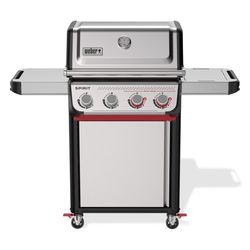 Weber Spirit S-425C LP Grill Bundle: Grill, Cover, Griddle, Condiment Holder, Accessory Organizer