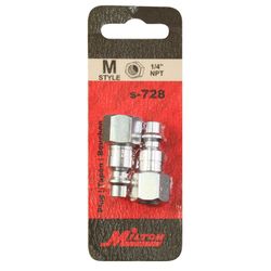 Milton Steel Air Plug 1/4 in. Female 2 pc