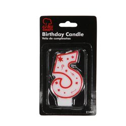 Chef Craft White/Red Unscented Scent Birthday Candles