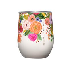 Corkcicle Stemless 12 oz Rifle Paper Garden Party BPA Free Wine Tumbler