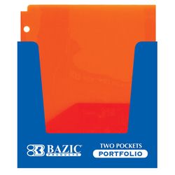 Bazic Products 11.65 in. W X 9.43 in. L Assorted Poly Portfolio