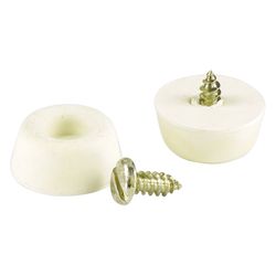 Shepherd Hardware Rubber Bumper Pad White Round 1 in. W 4 pk