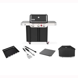 Weber Genesis E-335 LP Grill Bundle: Grill, Cover, Stone, Griddle, Tools