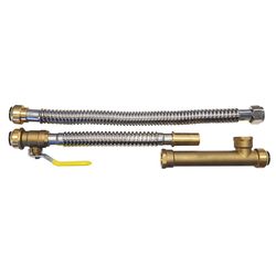 Tectite 3/4 in. Push Fit each X 3/4 in. D PTC 18 in. Brass Water Heater Installation Kit