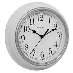 Westclox 8.5 in. L X 8.5 in. W Indoor Classic Analog Wall Clock Glass/Plastic White