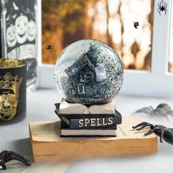 Glitzhome 5 in. Spells Water Globe Halloween Decor