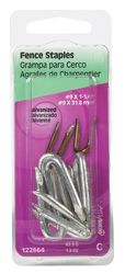 HILLMAN 1/4 in. W X 1-1/4 in. L Galvanized Steel Fence Staples 9 Ga. 1 oz 1-1/2 oz