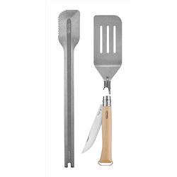 Opinel Stainless Steel Silver Grill Tool Set 3 pc