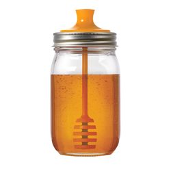 Jarware Regular Mouth Decorative Jar Lid Honey Dripper 1 pk