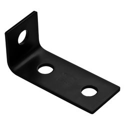 National Hardware 3.5 in. H X 1.5 in. W X 0.125 in. D Black Carbon Steel Inside Corner Brace