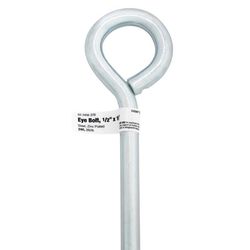 Hampton 1/2 in. X 10 in. L Zinc-Plated Steel Eyebolt Nut Included