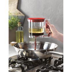 Gia's Kitchen Clear/Red Plastic Gravy/Grease Separator 4 cups