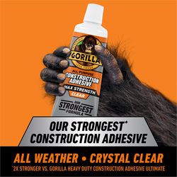 Gorilla All Purpose Construction Adhesive 2.5 oz