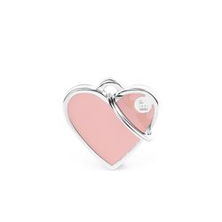 MyFamily Basic Handmade Pink Small Heart Aluminum Dog Pet Tags Small