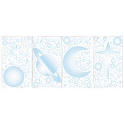 RoomMates 12 in. W X 12 in. L Celestial Glow in the Dark Peel and Stick Wall Decal