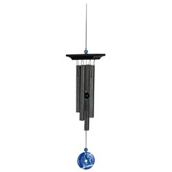 Woodstock Chimes Black/Blue Aluminum/Wood 21 in. Blue Lapis Wind Chime