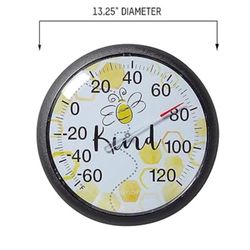 Taylor Bee Kind Design Dial Thermometer Plastic Multicolored 13.25 in.