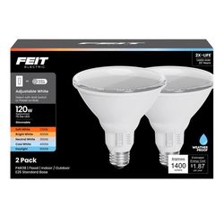 Feit PAR38 E26 (Medium) LED Bulb Adjustable White 120 Watt Equivalence 2 pk