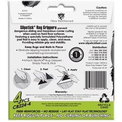 Slipstick Rubber Self Adhesive Gripper Pad Black Triangle 4.2 in. W 1 pk