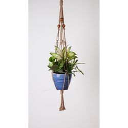 Primitive Planters Natural Jute 30 in. H Plant Hanger 1 pk