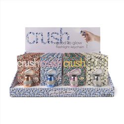 Crush Assorted LED Flashlight With Key Ring CR2032 Battery