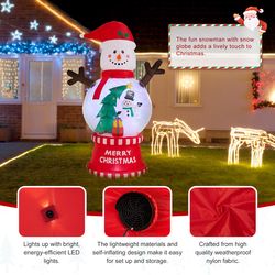 Glitzhome Snowman 8 ft. Inflatable