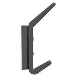 National Hardware Reed Large Matte Black Aluminum 4-3/4 in. L Hook 25 lb 1 pk