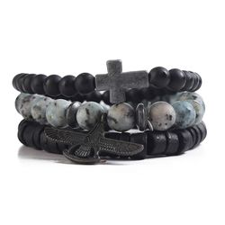 Mad Man Mens Brant Tribal Multicolored Bracelet Alloy/Stone