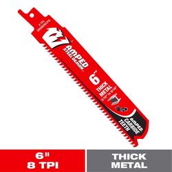 Diablo Steel Demon Amped 6 in. Carbide Tipped Thick Metal Reciprocating Saw Blade 6/9 TPI 1 pk