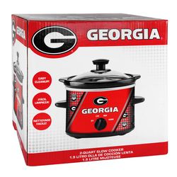 Uncanny Brands Georgia Bulldogs 2 qt Red Stoneware Slow Cooker