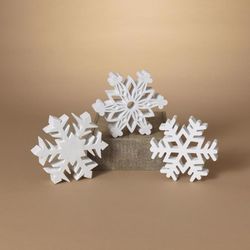 Gerson White Holiday Snowflakes Ornaments