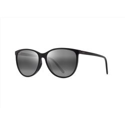 Maui Jim Ocean Sunglasses Women's Shiny Black Frame Neutral Gray Lens Polarized