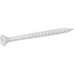 HILLMAN Deck Plus No. 10 Ga. X 3 in. L White Star Flat Head Exterior Deck Screws 1 lb 62 pk