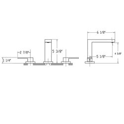 Huntington Brass Razo Matte Black Modern Widespread Bathroom Sink Faucet 8 in.