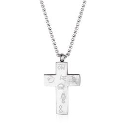 Montana Silversmiths Men's Stainless Steel Cross Necklace
