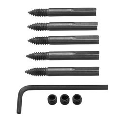 Milwaukee Switchblade Assorted Carbon Steel Feed and Set Screw Accessory Set Hex Shank 9 pc