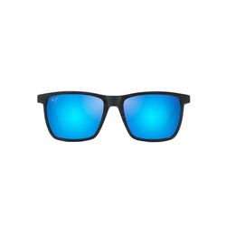 Maui Jim One Way Sunglasses Unisex Dark Navy Stripe Frame Blue Hawaii Lens Polarized