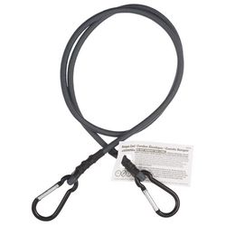 Keeper Gray Carabiner Style Bungee Cord 48 in. L X 0.315 in. 2 pk