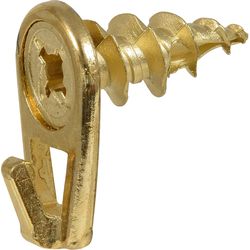 HILLMAN WallDriller Brass-Plated Gold Self-Drilling Picture Hanger 35 lb 10 pc