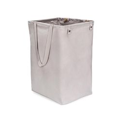 Full Circle Loads Of Fun Gray Cotton Collapsible Clothes Hamper