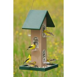 Songbird Essentials Songbird 4 qt Plastic Rec. Plastic Tube Bird Feeder 6 ports