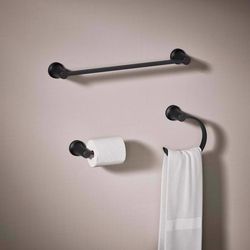 Kohler Sivaro Matte Black Accessory Kit 18 in. L Metal