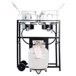 King Kooker 2 Burner Liquid Propane Outdoor Cooker Black/Silver