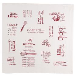 Kay Dee Cooks Kitchen Marsala Cotton Conversions & Equivalents Krinkle Flour Sack Towel 1 pk