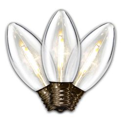 Holiday Bright Lights LED C9 Pure White 25 ct Replacement Christmas Light Bulbs