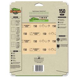 Gator 11 in. L X 9 in. W 150 Grit Aluminum Oxide Sandpaper 5 pk