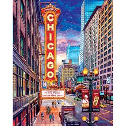 Boardwalk Chicago Downtown Jigsaw Puzzle Multicolored 500 pc