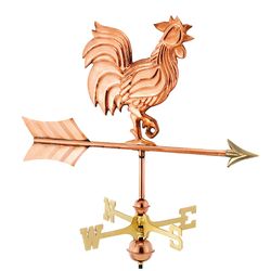 Good Directions Polished Brass/Copper 28 in. Rooster Weathervane For Roof