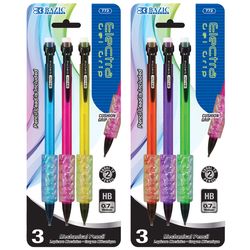 Bazic Products Electra Gel Grip HB 0.7 mm Mechanical Pencil 3 pk